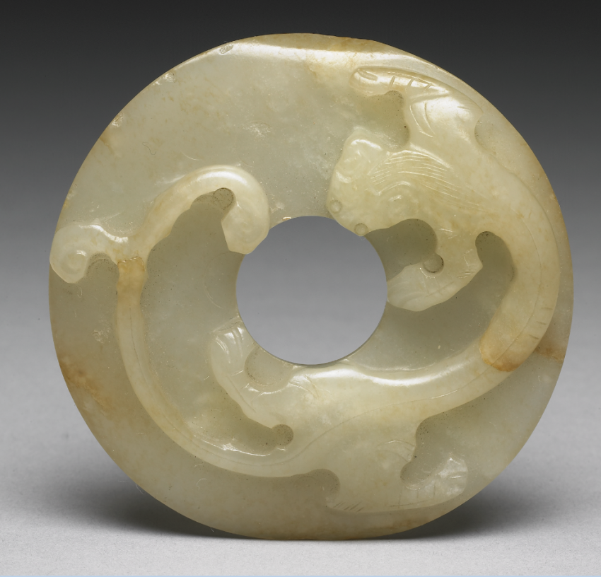 元 螭虎纹玉璧 台北故宫博物院馆藏