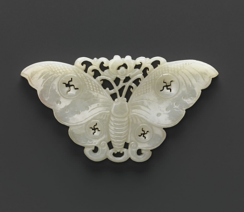 清蝴蝶形玉佩美国大都会博物馆藏