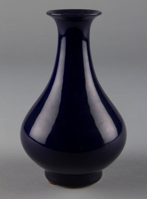 清茄皮紫釉玉壶春瓶(正面) 美国大都会博物馆藏-古玩图集网