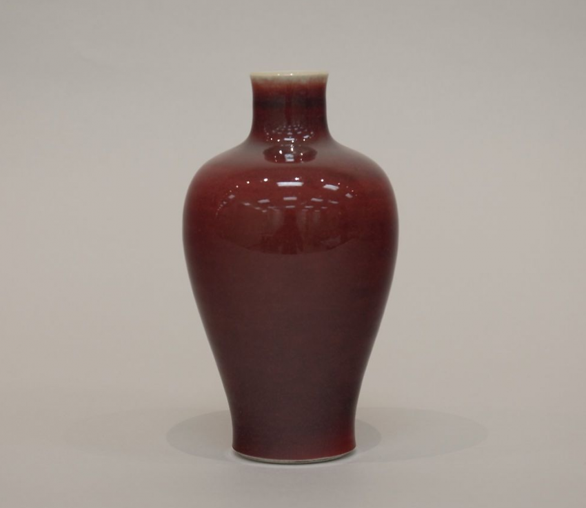 清康熙 郎窑红釉花瓶 美国大都会博物馆藏