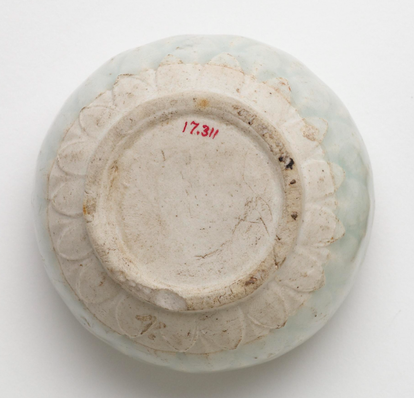 宋湖田窑青白瓷盖罐(底部) 美国弗利尔美术馆藏-古玩图集网