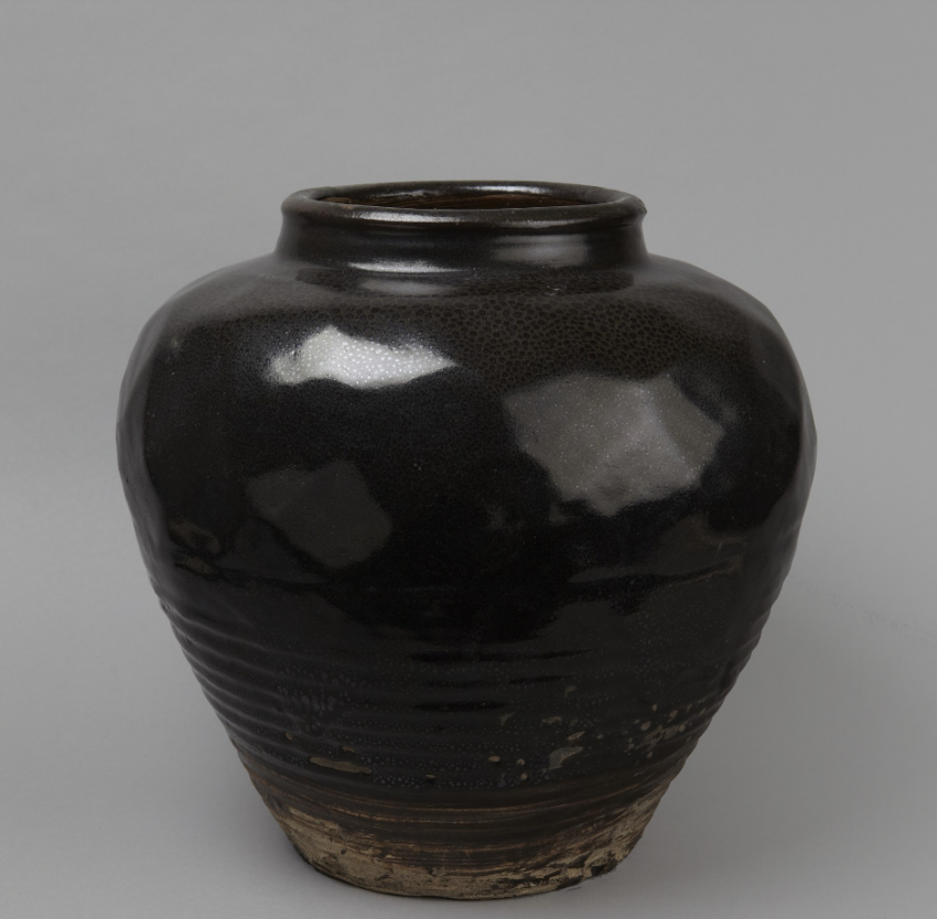 宋磁州窑黑釉油滴罐普林斯顿大学博物馆藏-古玩图集网