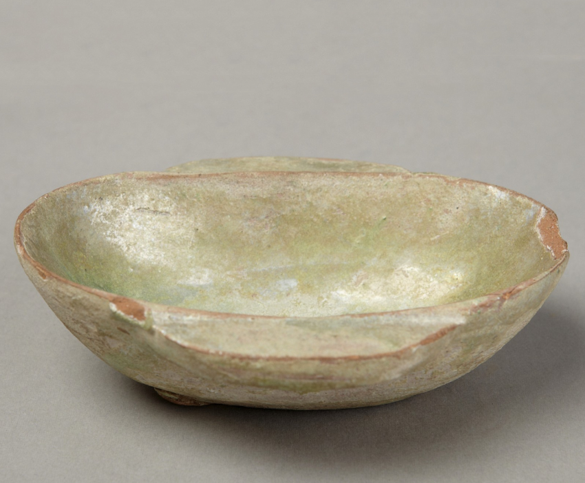 汉绿釉耳杯(图1) 普林斯顿大学博物馆藏-古玩图集网